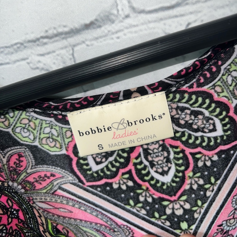 Bobbie Brooks Ladies Pink & Black floral dress size S - Picture 8 of 12